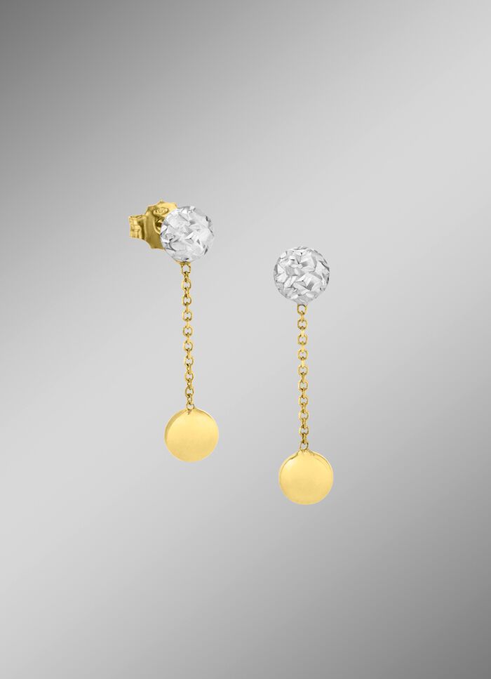 Bezaubernde Ohrstecker in Bicolor 