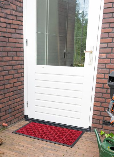 Fu&szlig;matte mit rutschhemmender Gummi-R&uuml;ckseite 