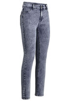 Kn&ouml;chellange, figurformende Jeans JEANSBLAU