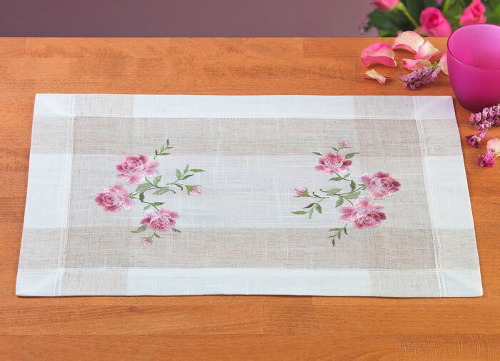 Bestickte Tisch- und Raumdekoration SEKT-BUNT