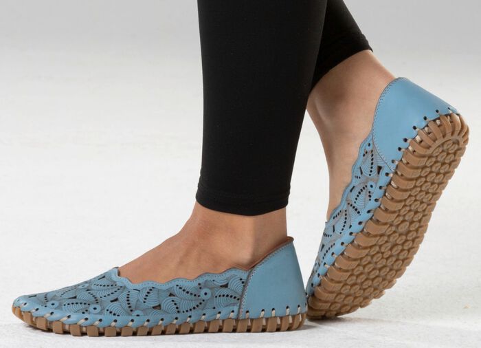 ELENA EDEN Ballerina mit interessanter Pr&auml;gung 