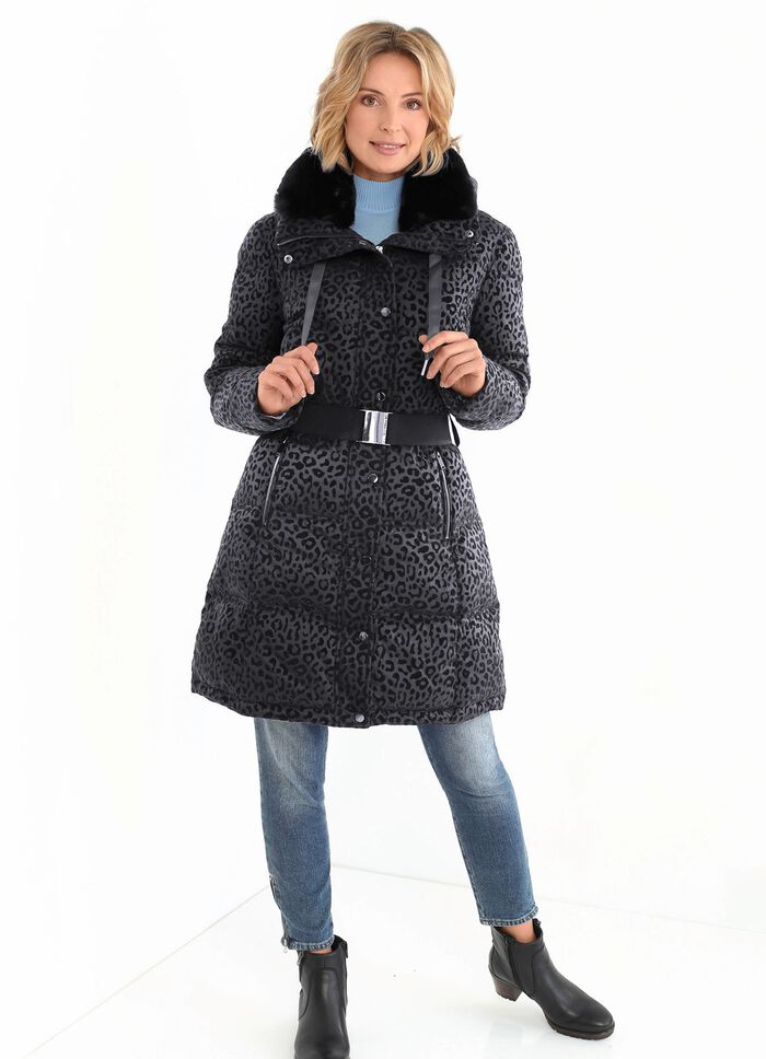 Kurzmantel mit Stretchg&uuml;rtel 