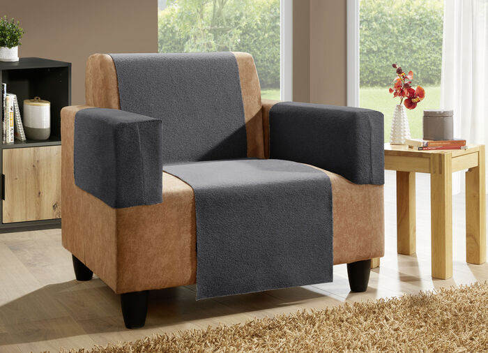 Wohnaccessoires aus Chenille mit Anti-Rutsch-Beschichtung ANTHRAZIT