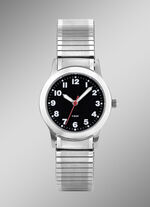 Para-Quartz-Damenuhr mit Edelstahlzugband 