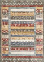 Br&uuml;cken und Teppiche mit Textil-R&uuml;ckseite GR&Uuml;N-MULTICOLOR