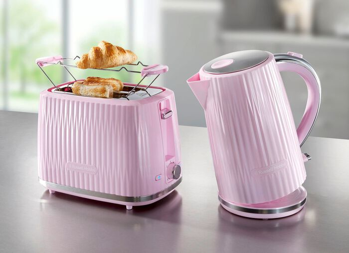 Russell Hobbs Fr&uuml;hst&uuml;cksserie Eden aus Hochglanz-Kunststoff ROSA