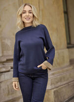 Pullover mit Stehbund 