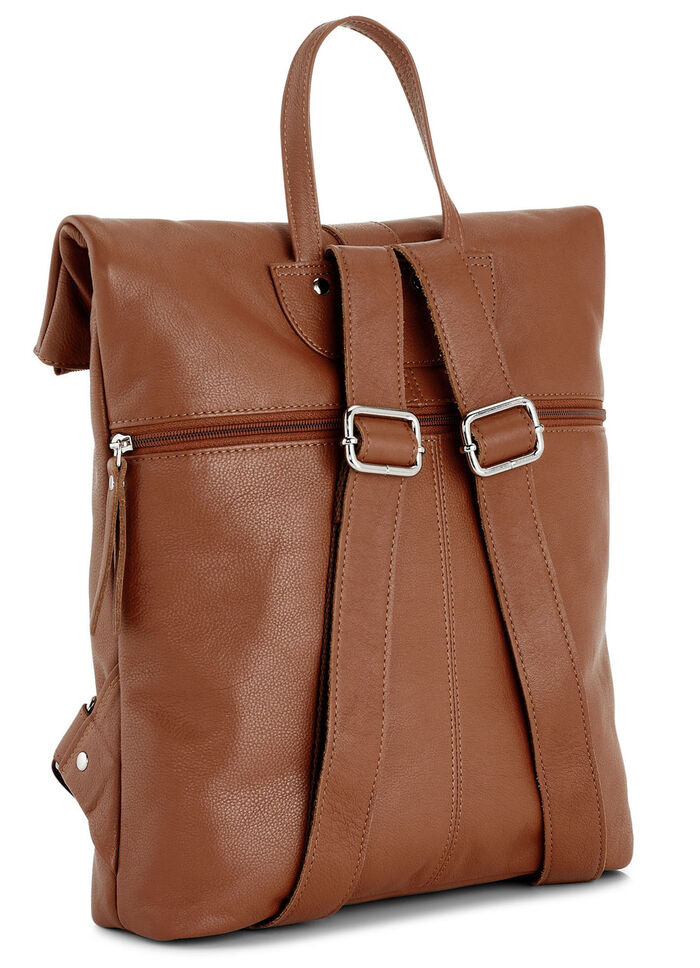 Laurina, Rucksack, Damen, mit zwei verstellbaren Umhängeriemen COGNAC