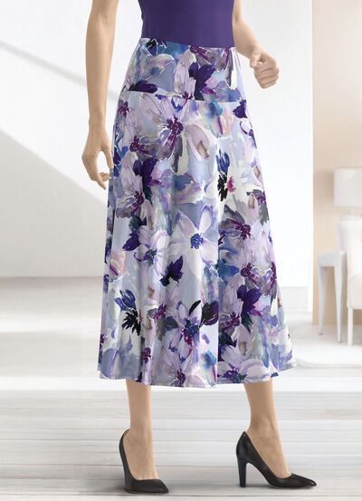 Rock mit floraler Dessinierung 