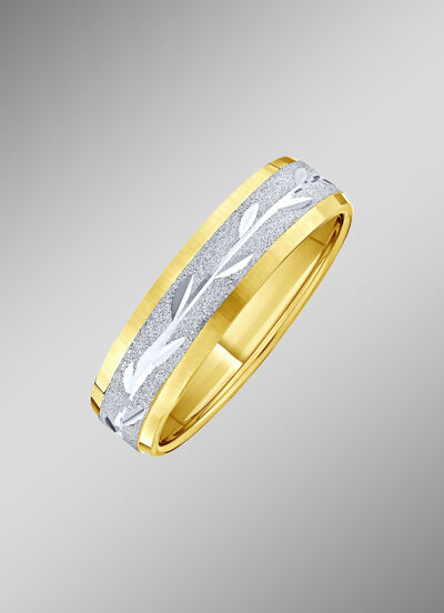 Damenring mit Blattdesign 