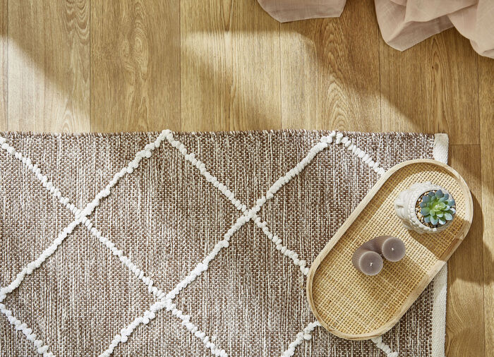 Moderne Br&uuml;cken und Teppiche aus 100% Baumwolle BRAUN