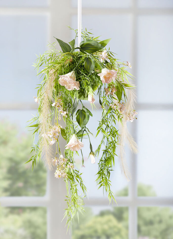 Lysianthus-Gesteck zum H&auml;ngen 