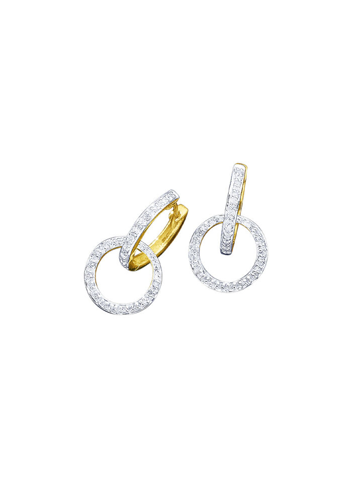 Außergewöhnliche Klappcreolen mit Diamanten 