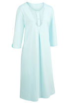 Nachthemd, wadenlang mit T&uuml;llstickereispitze GLETSCHER