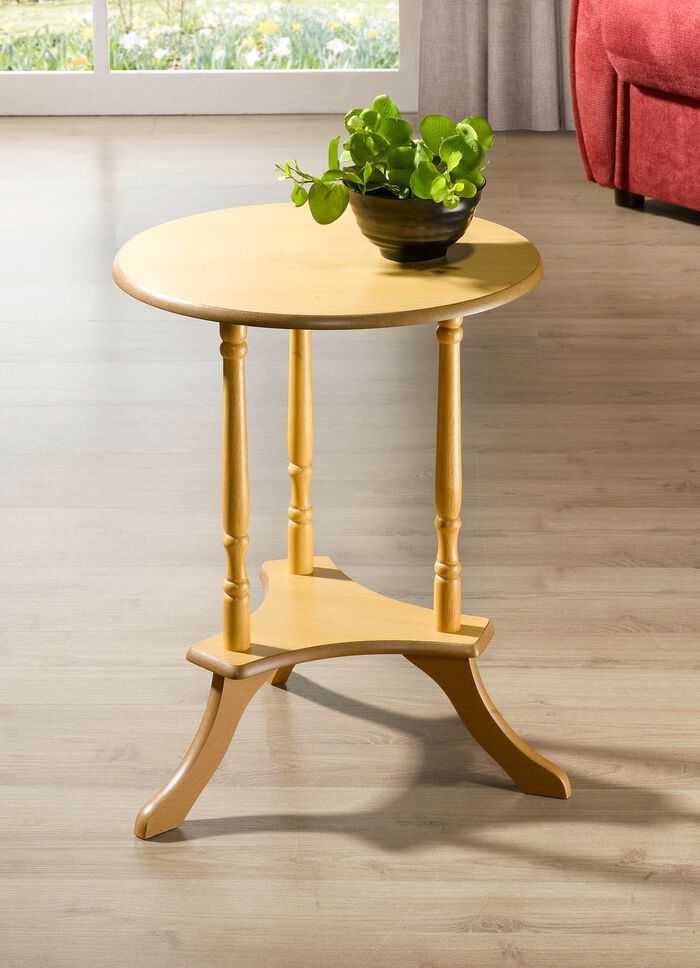 Teilmassiver Beistelltisch 