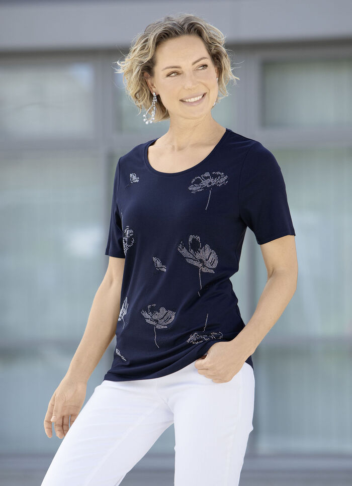 Exzellentes Shirt mit dekorativer Strasszier 