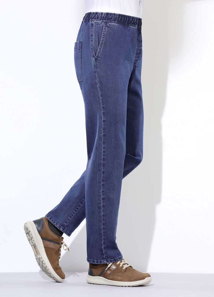 Schlupfjeans in 3 Farben JEANSBLAU