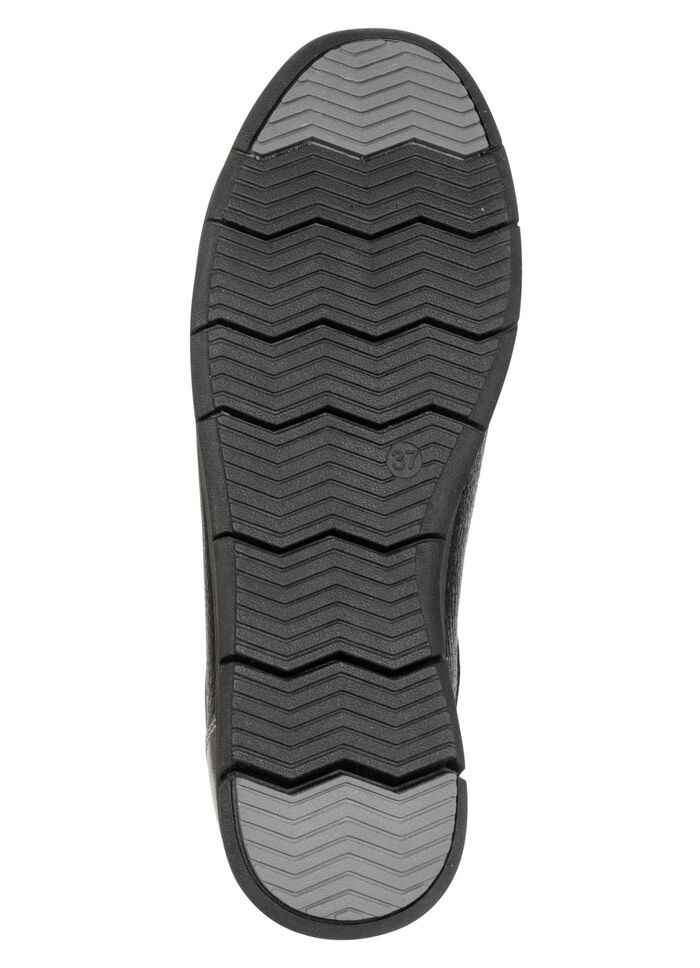 ELENA EDEN, bequeme Damen-Sneaker, Weite G, mit herausnehmbarem Fußbett SCHWARZ-SILBER