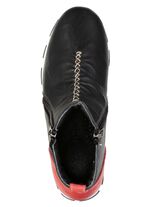 Gemini, trendige Damen-Boots, Weite G, mit herausnehmbarem Fu&szlig;bett SCHWARZ-ROT