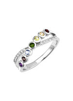 Strahlende Eleganz: Damenring mit echten Edelsteinen 