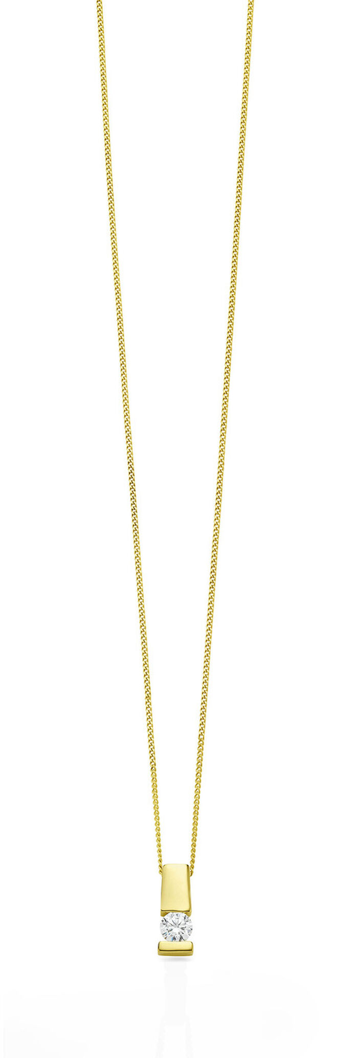 Edler Anhänger in Gelbgold mit Brillant 