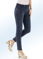Magic-Jeans mit angesagtem Fransensaum DUNKELBLAU
