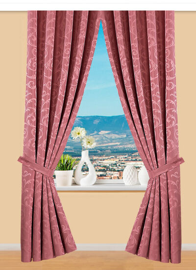 Hochwertige Jacquard Übergardinen-Garnitur 