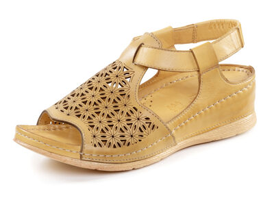 Gemini Sandale aus schattiertem Nappaleder mit Prägung 