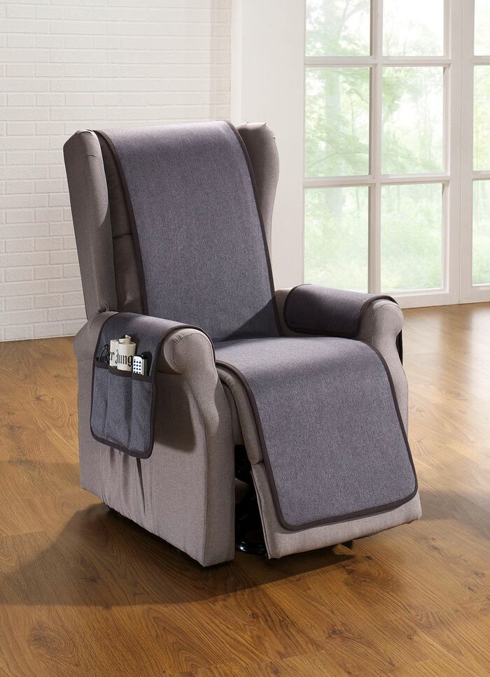 Wende-Schoner mit Bandeinfassung GRAU