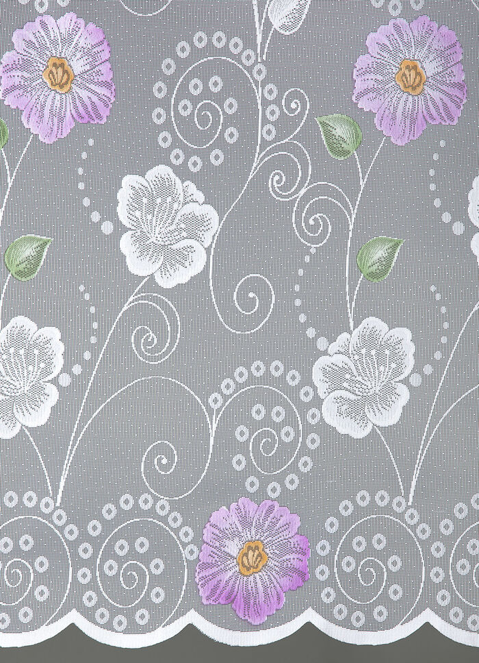 Blumenfenster-Store mit Universalschienenband FLIEDER