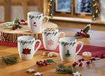 Weihnachtstassen aus Steingut, 4er-Set 