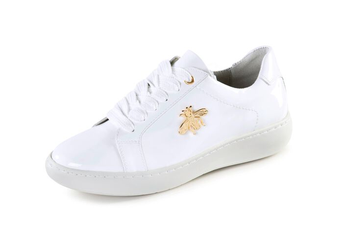 ELENA EDEN Sneaker aus Lackleder mit edlem Metallschmuck 