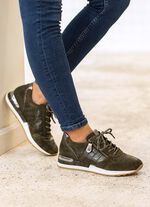 Schn&uuml;rschuh mit herausnehmbarem Fu&szlig;bett KHAKI