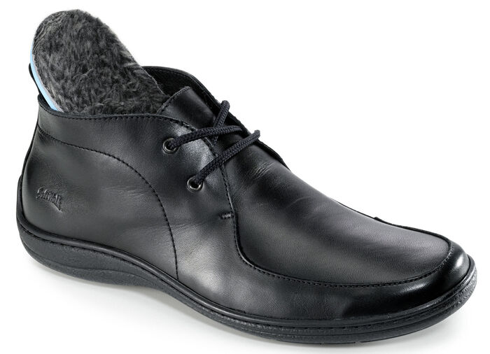 Schn&uuml;r-Bootie mit Wechselfu&szlig;bett SCHWARZ