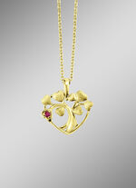 Anhänger Baum in Herz mit Ankerkette 