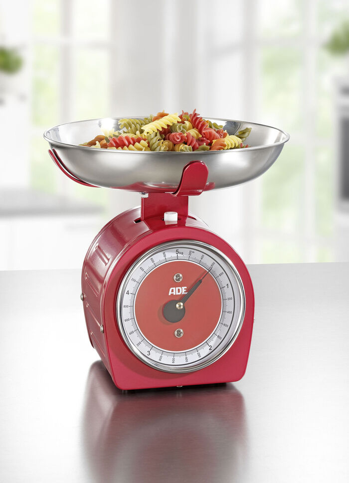 K&uuml;chenwaage im Retro-Design ohne Batterien 