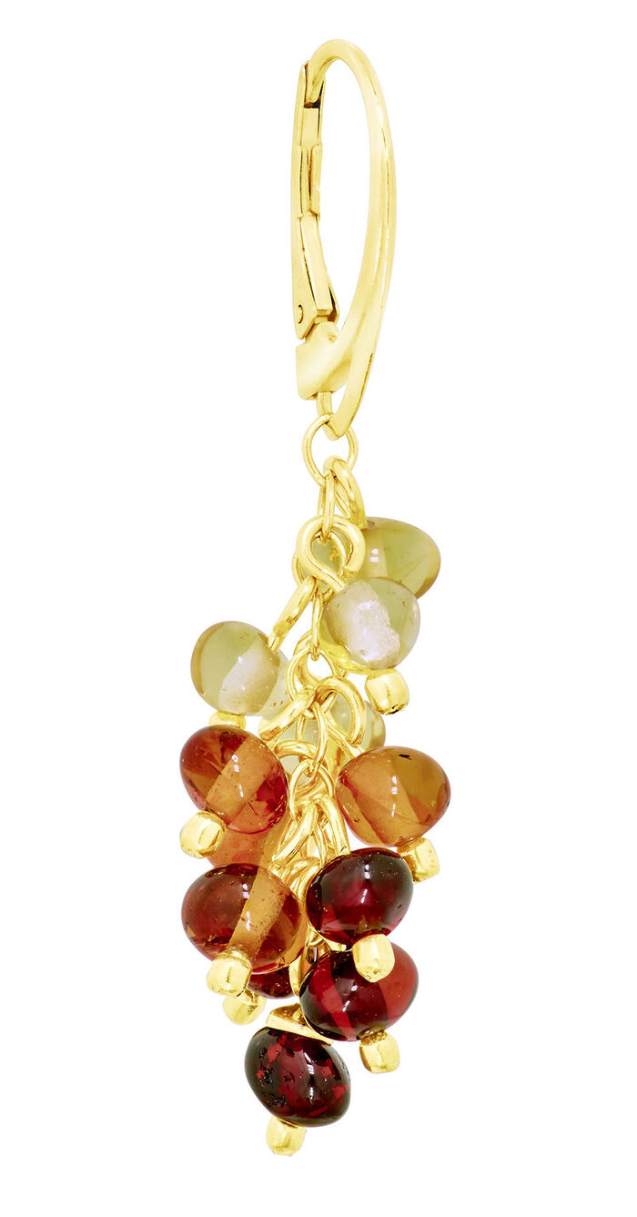 Wunderschöne Ohrringe mit echt Bernstein 