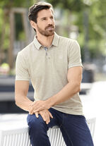 Poloshirt von &bdquo;Milano Italy&ldquo; BEIGE MELIERT
