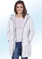 Funktions-Kurzmantel mit Rippenstrickkragen 