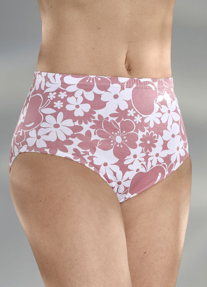 Viererpack Slips mit Floraldessin 