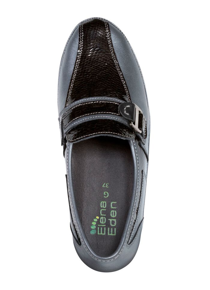 ELENA EDEN Slipper aus Nappaleder und gepr&auml;gtem Lackleder 