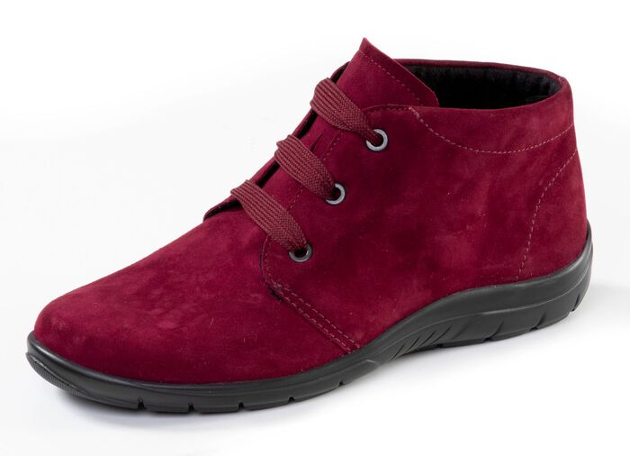 ELENA EDEN, bequeme Damen-Boots, Weite H, mit herausnehmbarem Fu&szlig;bett BORDEAUX