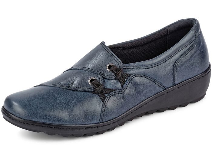Gemini Slipper aus Rind-Nappaleder JEANSBLAU