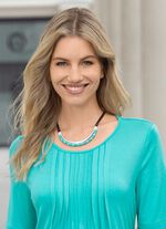 Halskette, 2-reihig, mit Schmuckperlen 