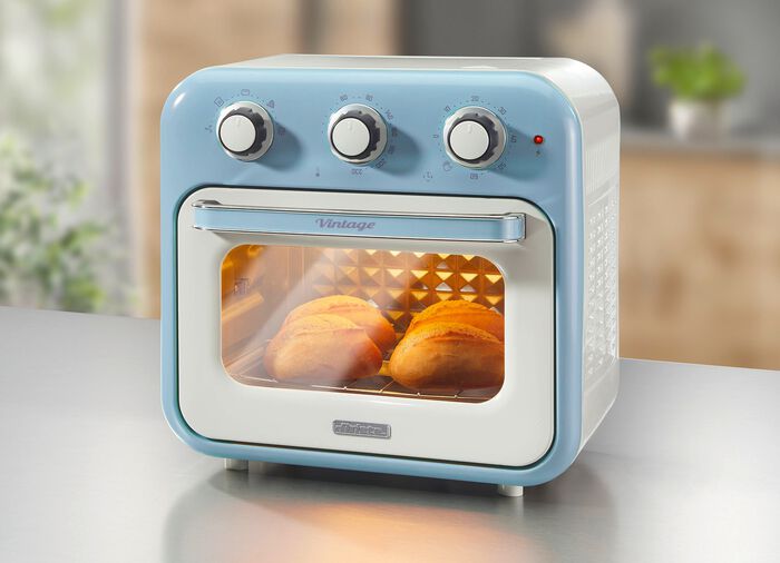 Ariete 2-in-1 Hei&szlig;luft-Ofen im Vintage-Design 