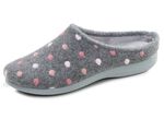 Laurina, klassische Damen-Hausschuhe, mit P&uuml;nktchen-Stickerei 