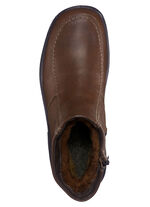 Stiefel mit echtem Lammfellfutter DUNKELBRAUN