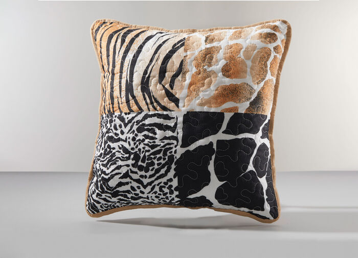 Tagesdecke in faszinierender Patchwork-Optik BRAUN-BEIGE-SCHWARZ