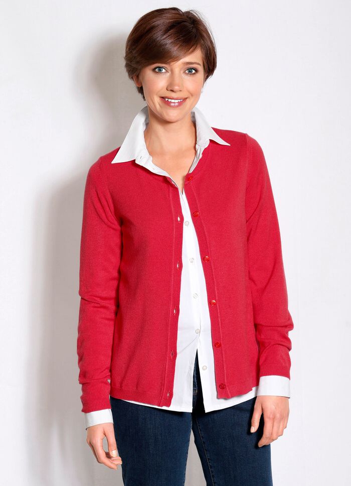 Strickjacke mit Modal  KORALLE