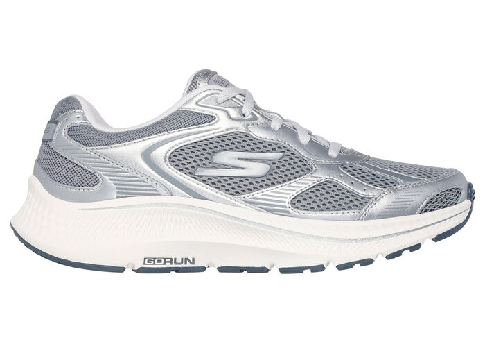 SKECHERS, sportliche Damen-Sneaker, mit herausnehmbarem Fußbett SILBER-GRAU